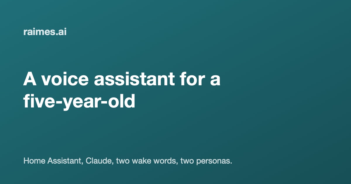 A voice assistant for a five-year-old